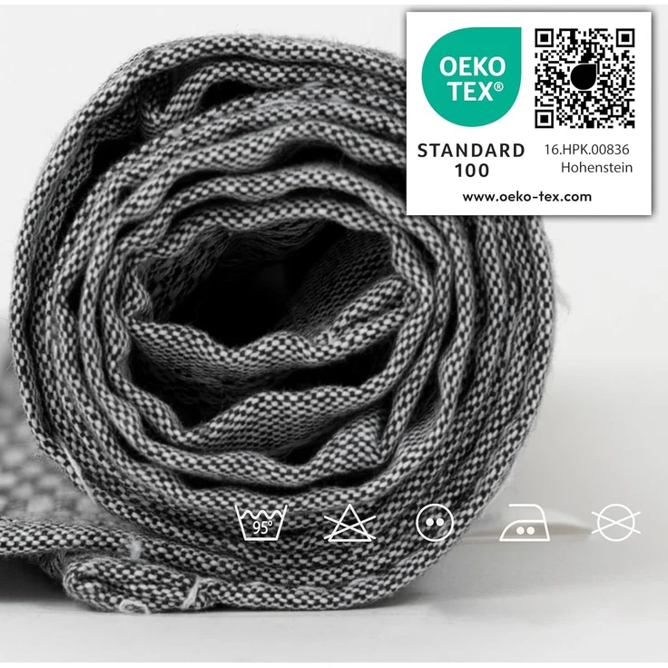 Müskaan Luxus Grubentücher, 10er Set, 210 g/m², 75g, 100% Baumwolle schwarz, 50x70 cm – Bild 9