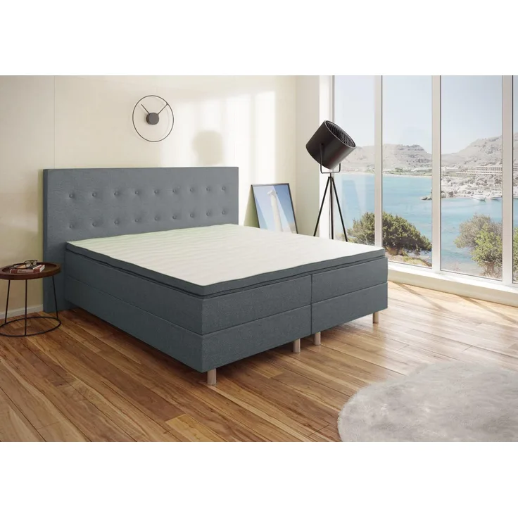 Best For You Boxspringbett Neo First Class Bett Polsterbett Grau Viele Größen 120x200