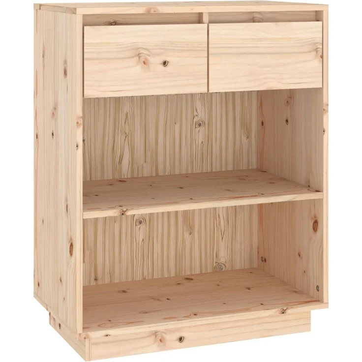 Beistellschrank, Büroschrank, Sideboard 60 x 34 x 75 cm Massivholz Kiefer – Bild 2