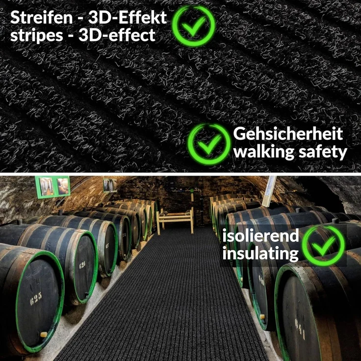ANRO Läufer, Eckig, Höhe: 3 mm, Textil – Bild 5