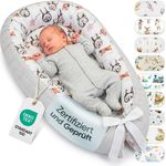 LULANDO Babynest, multifunktionales Kuschelnest für Babys und Säuglinge, Standard 100 von Oeko-Tex, Nestchen, Reisebett, 100% Baumwolle, antiallergisch, hergestellt in der EU