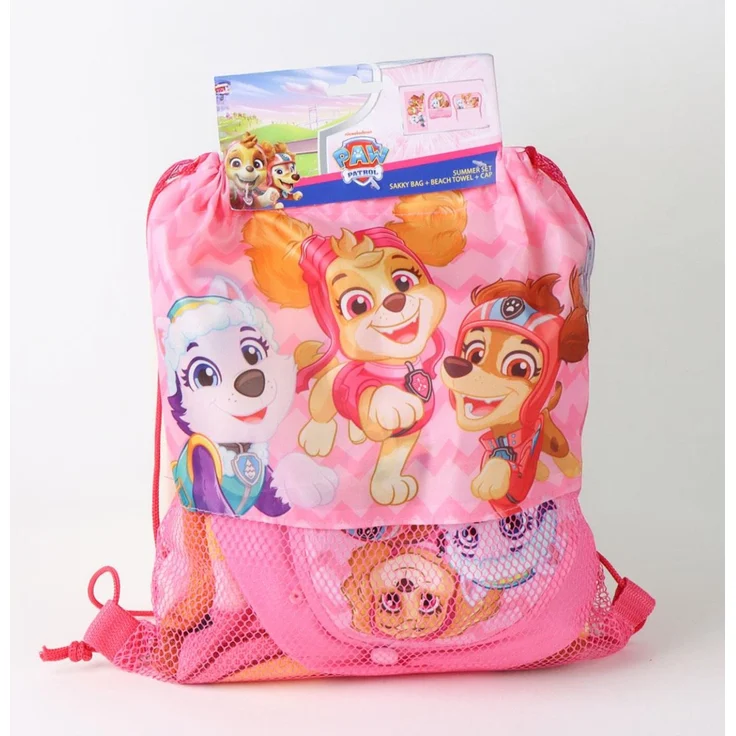 Paw Patrol Kinder Set mit Strandtuch 70 × 140 cm Turnbeutel und Baseballkappe – Bild 5