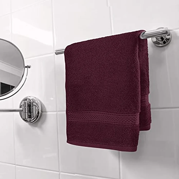 Utopia Towels Premium-Handtücher in Burgunderrot, 100% gekämmte, ringgesponnene Baumwolle, ultraweich und sehr saugfähig, 600 g/m², extra große Handtücher 40,6 x 71,1 cm, Hotel- und Spa-Qualität, 6 – Bild 8
