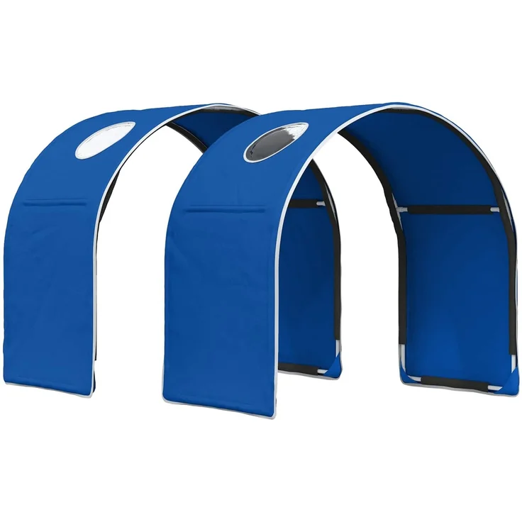 vidaXL Bettunnel 2 pcs Blau 211 x 52,5 x 2 cm Polyester 893704 – Bild 2