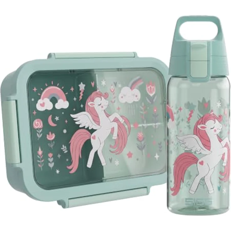SIGG - NIMO Kids Set - Innenschale & Auslaufsichere Snackbox - Mikrowellen- & Spülmaschinengeeignet - BPA-frei - Leicht - Für Schule, Kita & Freizeit - 800ML – Bild 1