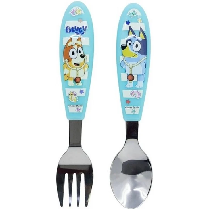 Bluey Kinderbesteck Set 2-teilig – Löffel & Gabel mit Motivgriffen – Bild 4