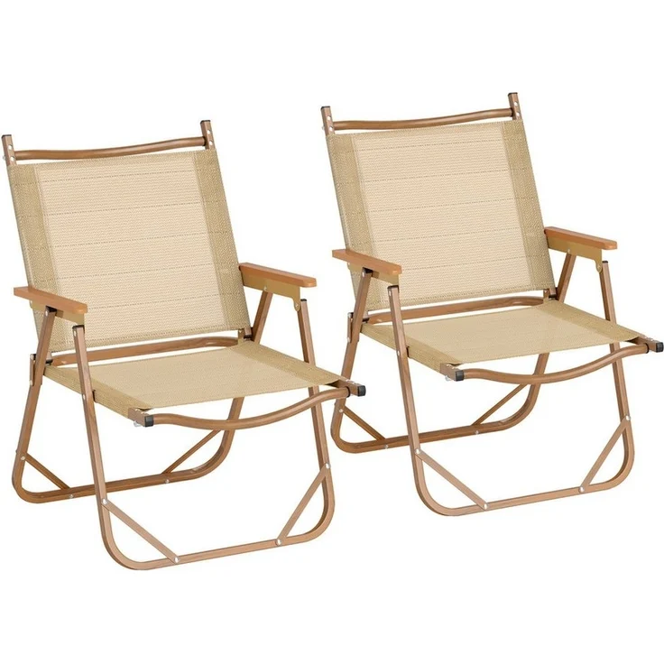 COSTWAY Gartenstuhl (2 St), Klappstühle, Campingstühle klappbar, Aluminium – Bild 5