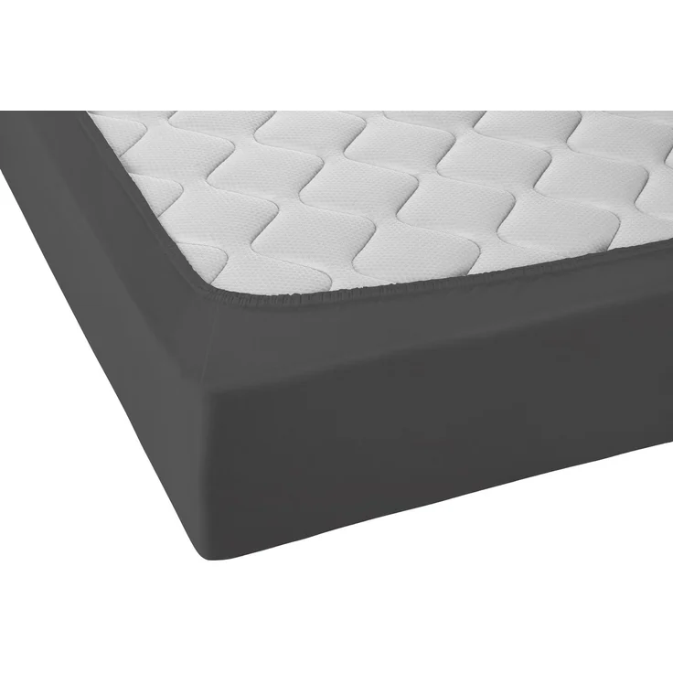 biberna Jersey-Elastic-Spannbetttuch 0077866, titanium, 1x 180x200 cm - 200x220 cm – Bild 2