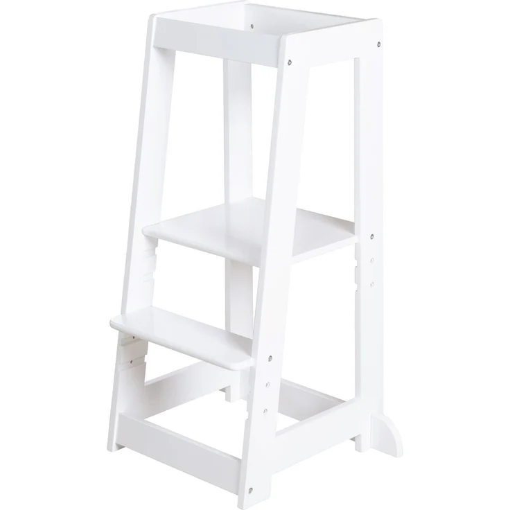 roba Lernturm 'Monti Step' nach Montessori - Sicherer Tritthocker für Kinder - Ideal als Küchenhelfer - Bis 80 kg belastbar - FSC®-zertifiziertem Holz - Weiß – Bild 1