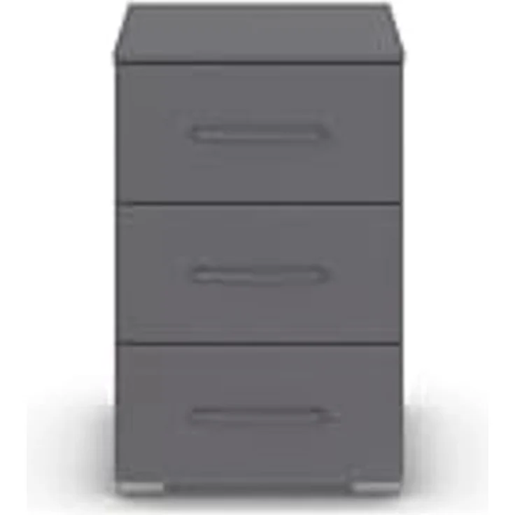 rauch Aditio Box, Nachttisch, 3 Schubladen, mit Softclose-Funktion, Farbe Grau metallic, BxHxT 40x61x42cm – Bild 6