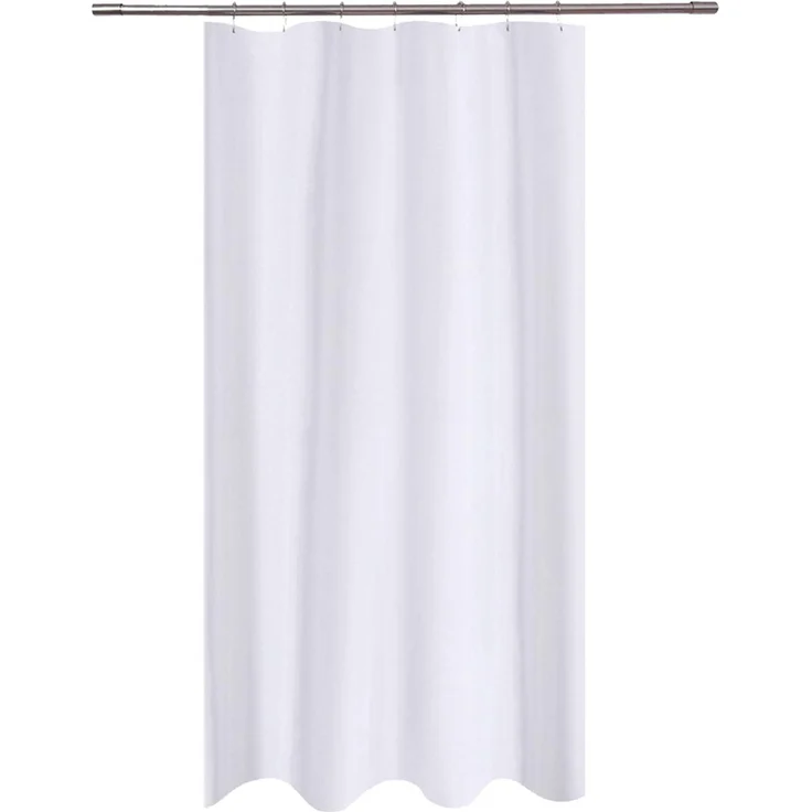 N&Y HOME Duschvorhang aus Stoff, 101,6 x 182,9 cm, Badezimmerstallgröße, Hotelqualität, waschbar, wasserabweisend, weiße Spa-Badezimmervorhänge mit Ösen, 101,6 x 183,9 cm
