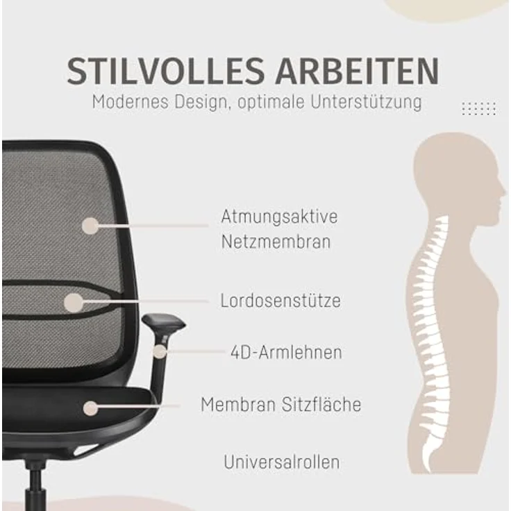 sedus Bürostuhl se:air: Bürostuhl aus Netzmembran mit Mulitfunktionsarmlehnen, (automatischer Gewichtsanpassung und Lordosenstütze, Zeitloses und filigranes Design) – Bild 10