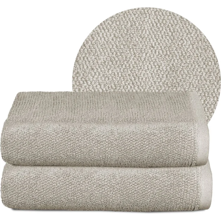 Beautex Handtuch Set Handtuch Set, Made in Europe, Frottier, (Multischlaufen-Optik, Frottier Premium Set aus 100% Baumwolle 550g/m) – Bild 1