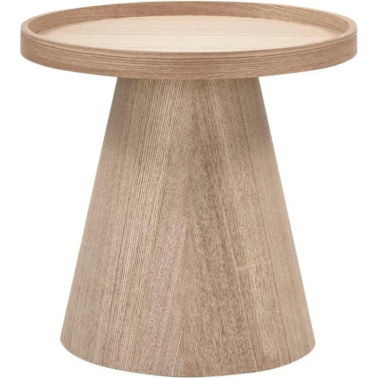 WOOOD Beistelltisch Beistelltisch Maud aus Holz Natur, Ø 39 cm