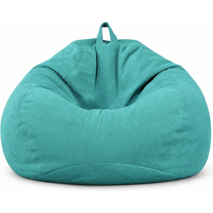 Sitzsack-Hülle ohne Füllmaterial, Petrol, 80 x 90 cm, Stoffbezug für Innen- und Außenbereich – Bild 1