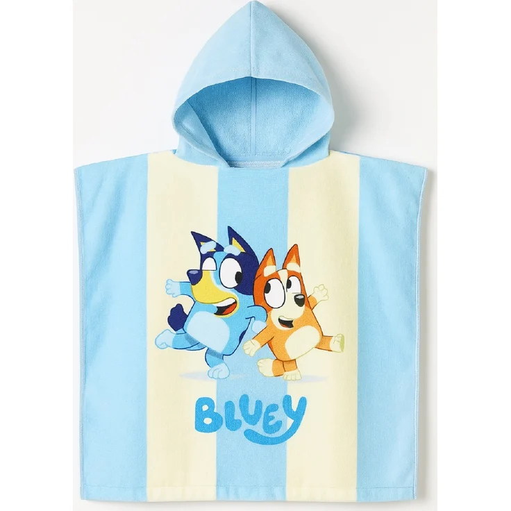 Bluey Kinder Kapuzenponcho Strandbad Duschtuch 100x50cm – Bild 1