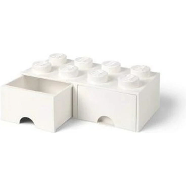Room Copenhagen 'LEGO Storage Brick 8' Aufbewahrungsbox weiß mit 2 Schubladen – Bild 6