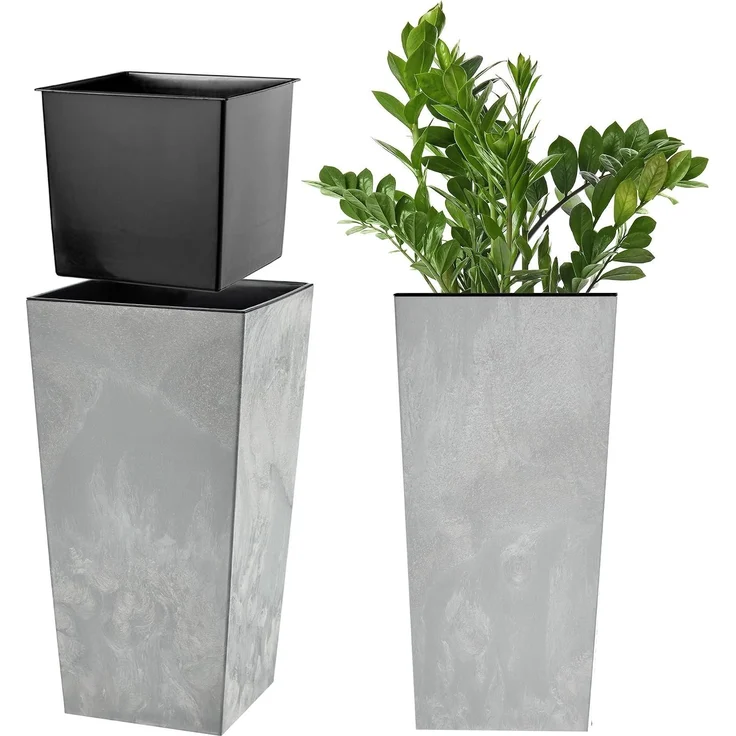 KADAX Blumentopf, Blumentopf, 36 cm, Abdeckung mit Einsatz, hoher Blumenständer – Bild 1