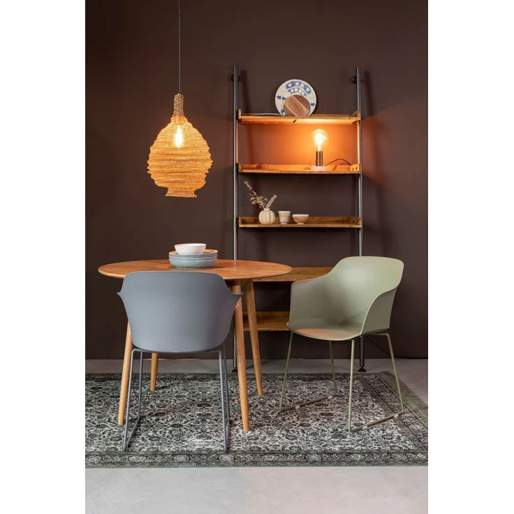 Sessel Tango im 2er-Set, Grau mit Stahlgestell für das Wohnzimmer 58x54x81,5 cm – Bild 3