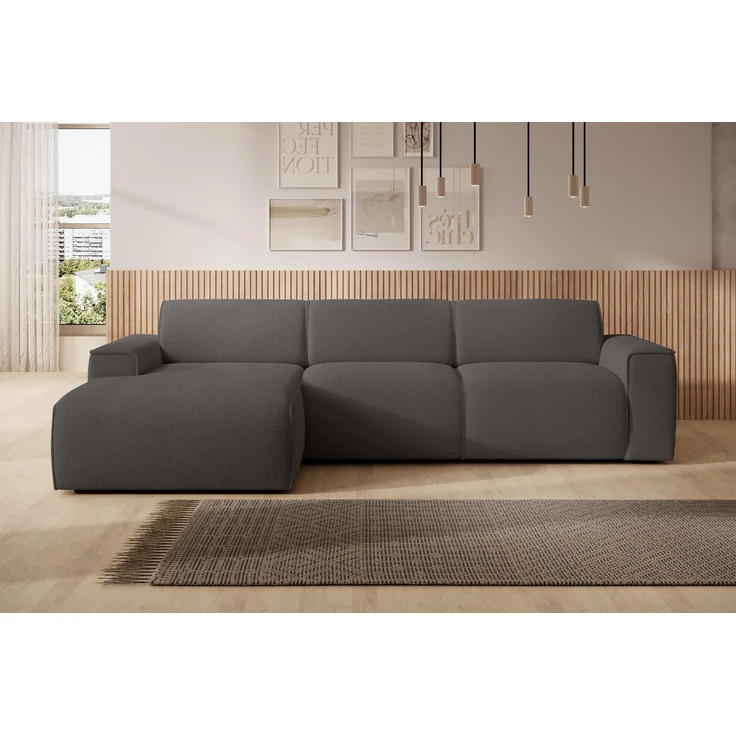 AX LIVING Couch Sofa L Form Didim mini Grau 310 cm breit, stilvoll L – Bild 2