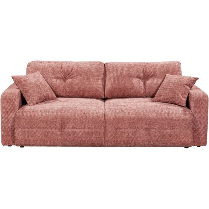 Schlafsofa Bullet von ED Exciting Design – Komfortables Mikrofaser-Sofa mit Nosagfederung Farbe Coral, Bettkasten und Liftbeschlag – Bild 5