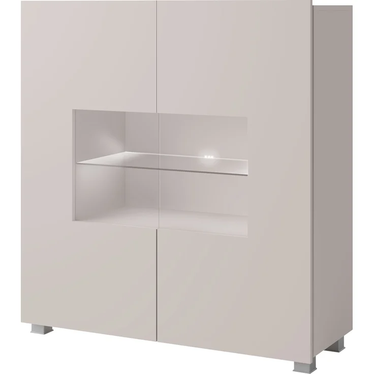 Kommode Calabrini BR01 (Farbe: Cashmere, mit weißer LED Beleuchtung) – Bild 1