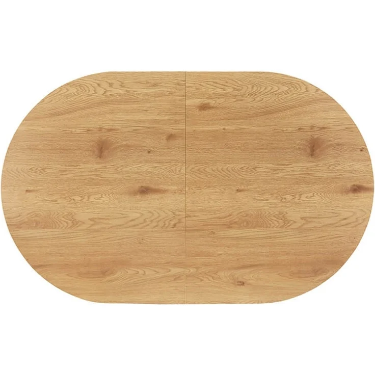 HOME DELUXE Essgruppe Oval Ausziehbar inkl. Sternfuß - 160 x 100 cm Light Oak 8 Stühle Creme – Bild 5