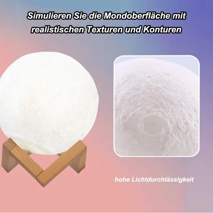 SinLaw LED Nachtlicht LED Nachtlicht DIY Planet Lampe, Mondlampe Malerei Kit, Mond-Nachtlampe, Basteln – Bild 2