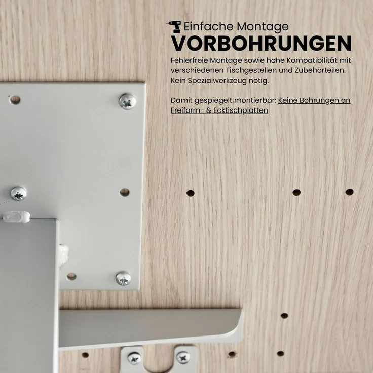 bümö Tischplatte 180x80 cm in Asteiche, Schreibtischplatte aus Holz, Holzplatte, Spanplatte kratzfest beschichtet, ABS-Kante, 120 kg Tragkraft für DIY Homeoffice Schreibtisch & mehr, PL-19-R – Bild 3