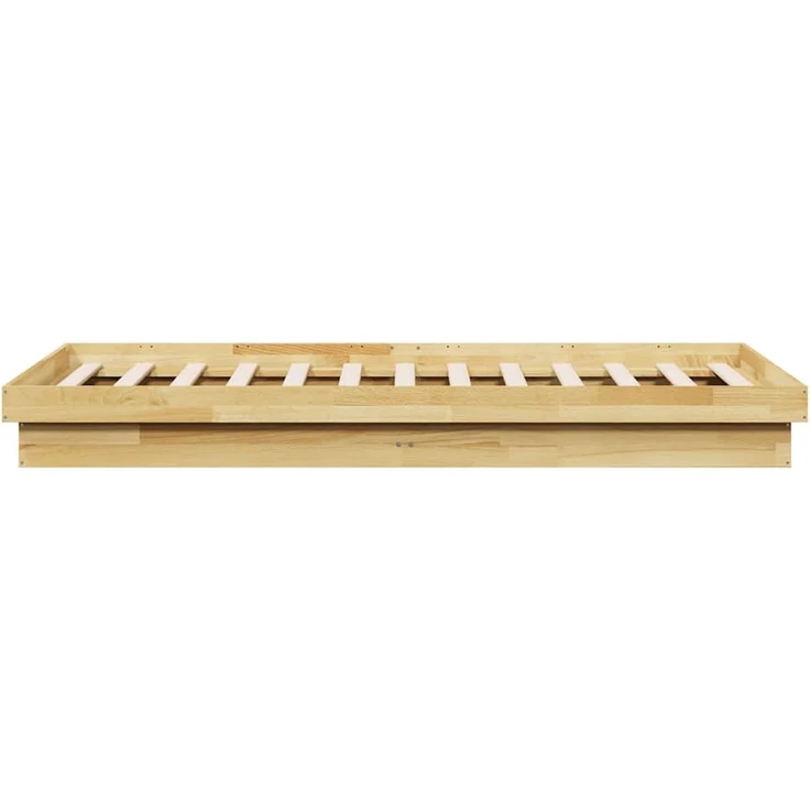Einzelbetten, Betten für Erwachsene, Massivholzbett ohne Matratze 75x190 cm Eichenholz de3328 – Bild 6