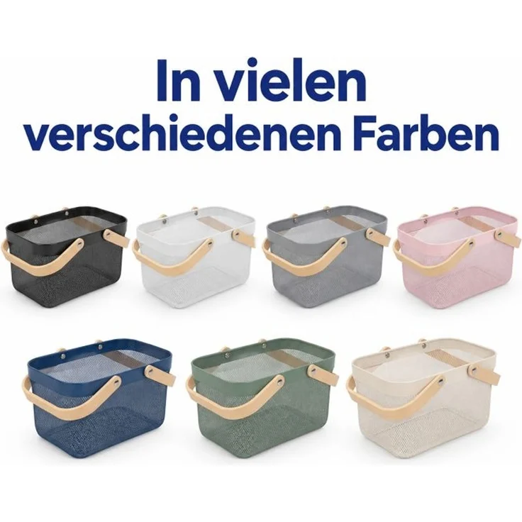 Relaxdays Eckiger Drahtkorb mit Henkeln – Bild 7