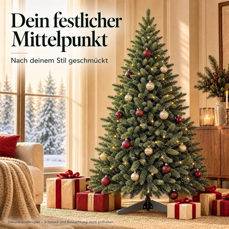 Relaxdays Künstlicher Weihnachtsbaum Nordmanntanne – Bild 8