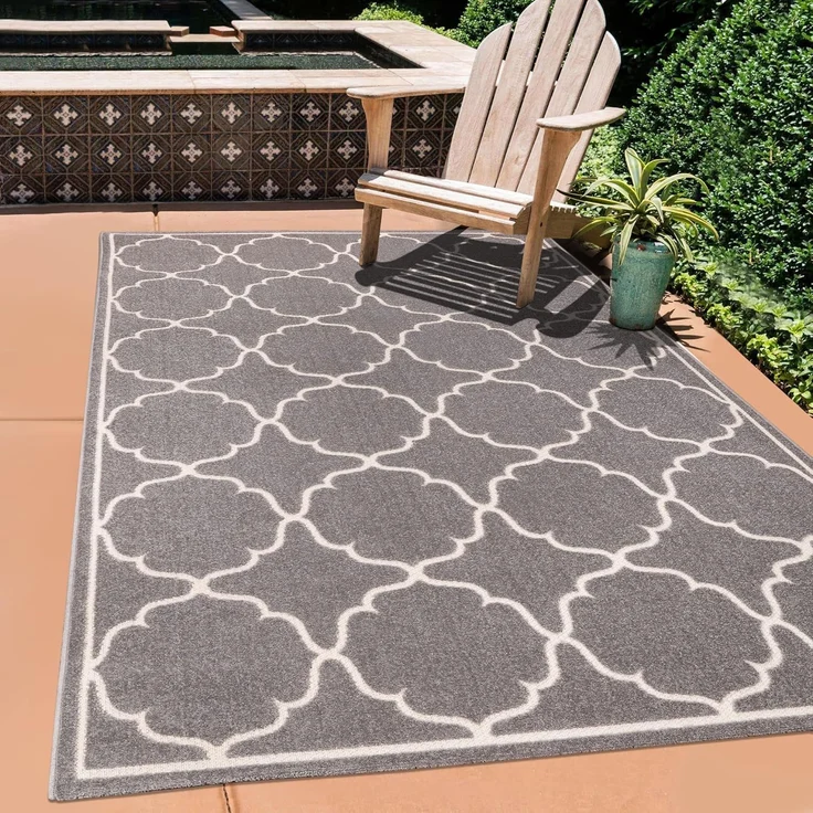 Sanat 'Berlin' Teppich, Höhe: 6 mm, In -und Outdoor geeignet, Hellgrau, 160 x 230 cm (Rechteckig)