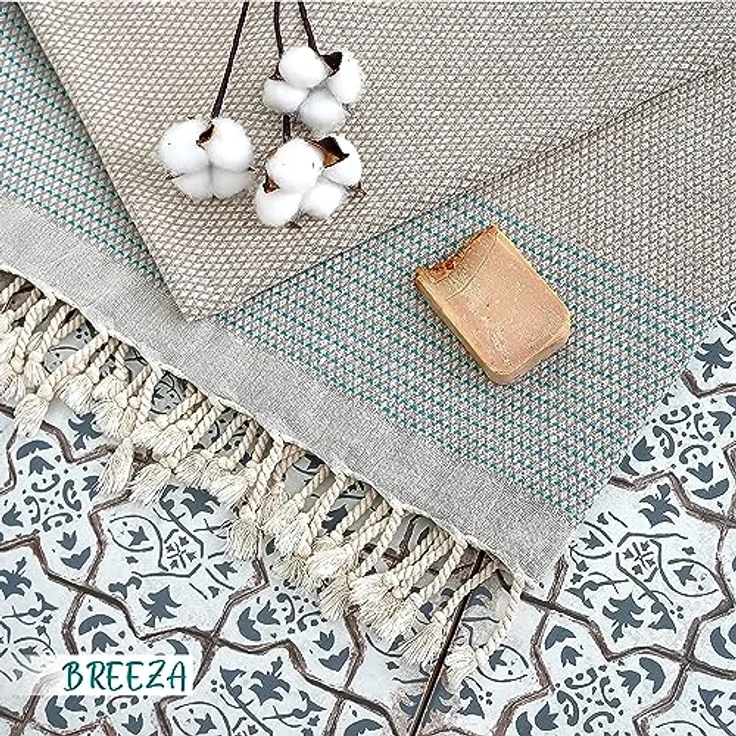 Turquoise Home Strandtuch Breeza XXL Strandtucher 100x200 cm 100% Baumwolle Saunahandtuch, (1-St) – Bild 7