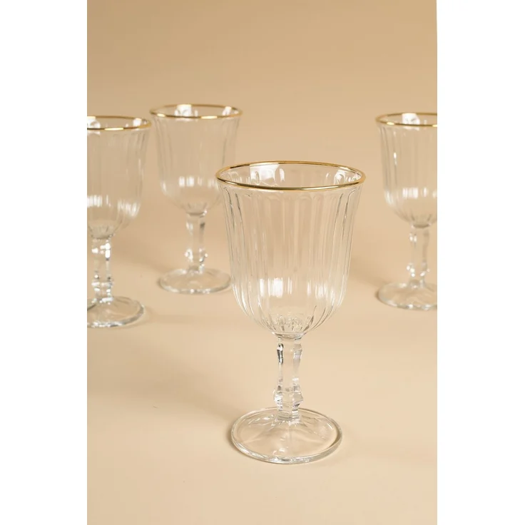 Hermia Concept 'Splendid 240 - Gold, Transparent' Weingläser-Set (4-teilig), Gold / Transparent, 8,2 x 8,2 x 15,9 cm, 240 ml – Bild 5