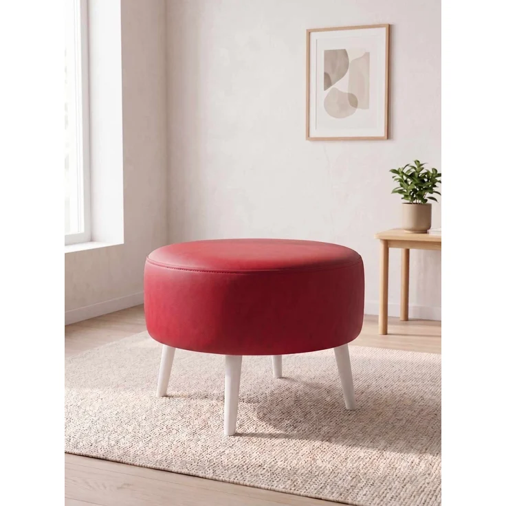 Hanah Home 'Az-Ovl-02-Byz - Red' Pouffe, Rot, 60 x 42 x 60 cm – Bild 1