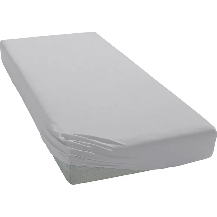 Janine Spannbettlaken ELASTIC 5002, Gr. 150x200 cm, Fb. 18 silber, Elastic-Jersey