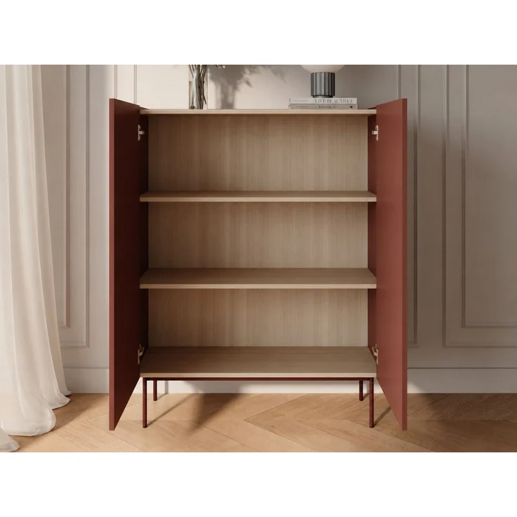 GrainGold Kommode Drevo (Set, Kommode, Metallfüße), Breite 97 cm, Metallbeine, Laminierte Platte, Modern Stil – Bild 2