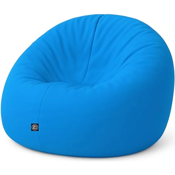 PATCH HOME 2 in 1 Funktion Sitzsack Sessel Bean Bag Sitzsäcke Gaming mit Reißverschluss bereits befüllt - Ø 125cm - Königsblau – Bild 2