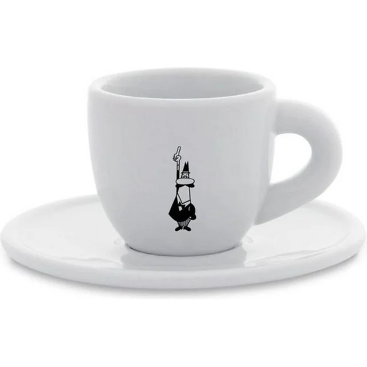 Bialetti Mokatasse Istituzionale, mit Untertasse, Moka Tasse, Espressotasse, Porzellan, 80 ml – Bild 3