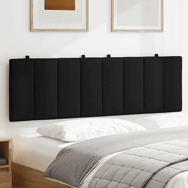 vidaXL Kopfteil-Kissen "Hanko" Schwarz 160 cm Stoff – Bild 3