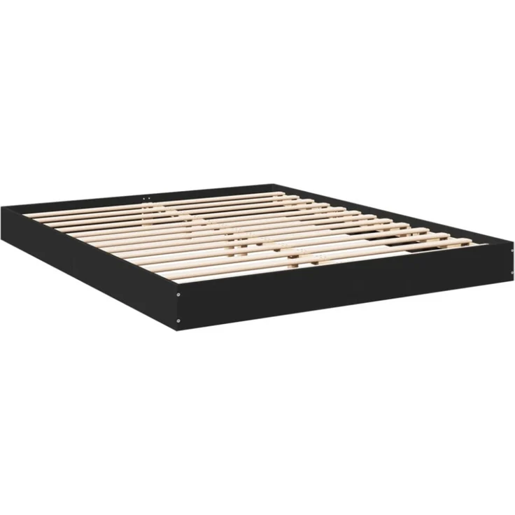 vidaXL Bettgestell Schwarz 150x200 cm Holzwerkstoff 842015 – Bild 6
