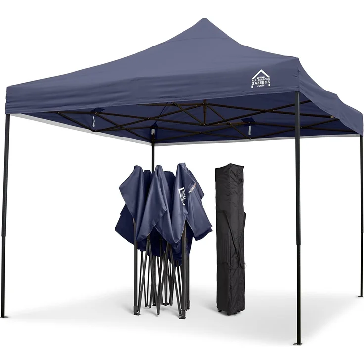 All Seasons Gazebos 3x3 m vollständig wasserdichtes Faltpavillon - Marineblau – Bild 1