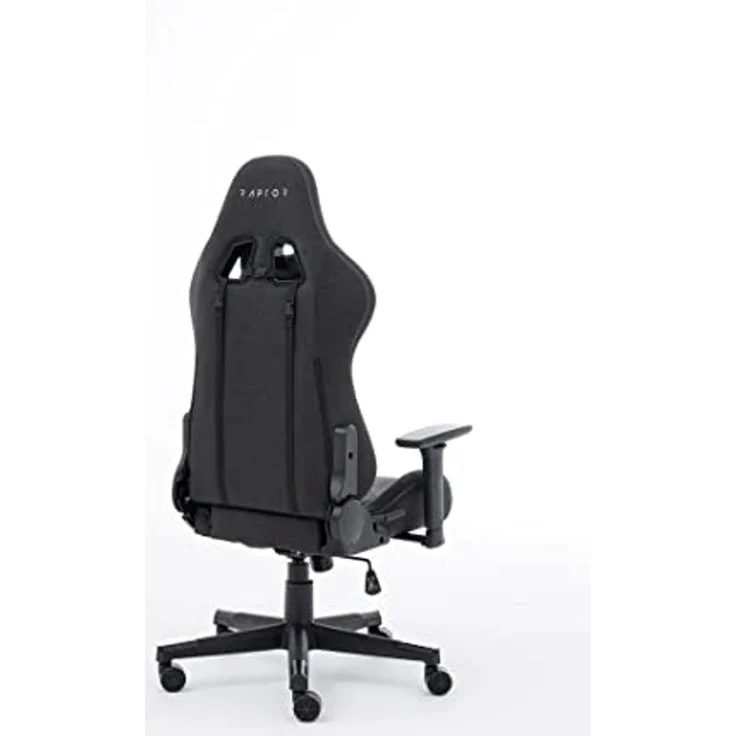 Raptor Gaming GS-100 - Gepolsterter Sitz - Gepolsterte Rückenlehne - Schwarz - Schwarz - Stoff - Schwarz – Bild 4