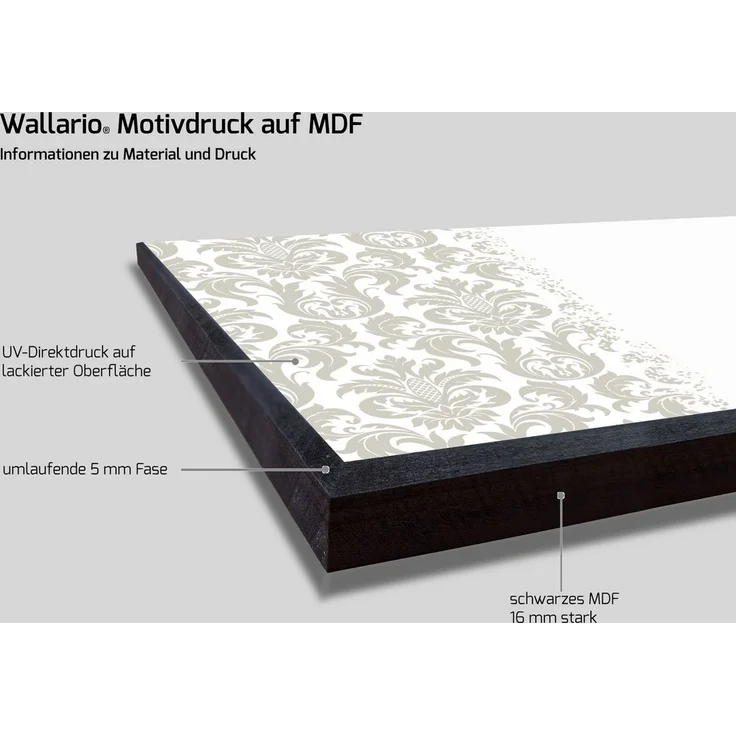 Wallario Garderobenpaneel Buntes Holz - bunte Streifen mit Farbe und Holzstruktur (1-teilig, inkl. Haken), 80x40cmHolz – Bild 4
