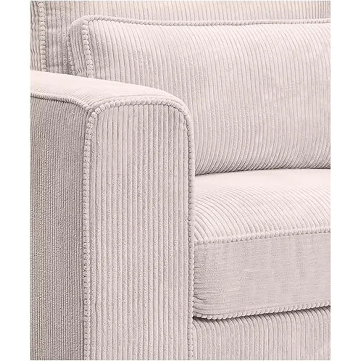 Sofa 3 Sitzer B/H/T: 241 x 92 x 112 cm in grau-beige – Bild 4