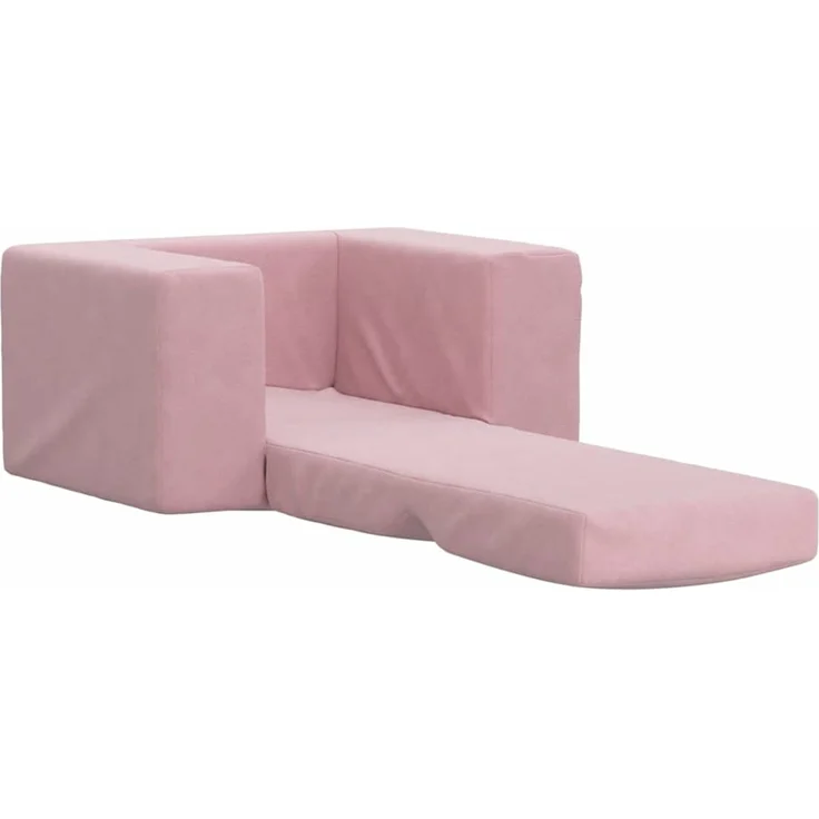 vidaXL Schlafsofa für Kinder Rosa Weicher Plüsch 4104789 – Bild 4