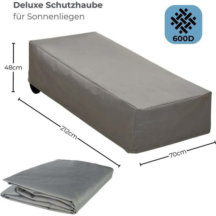 osoltus Outdoor Schutzhaube Sonnenliege 212 x 70 x 48 (Oxford 600D) – Bild 3