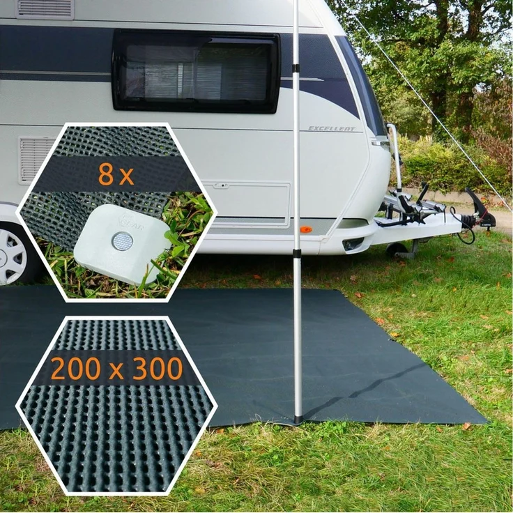 yourGEAR Outdoorteppich yourGEAR Outdoor Soft Carpet 200 x 300 cm - Vorzeltteppich Zeltteppich – Bild 1