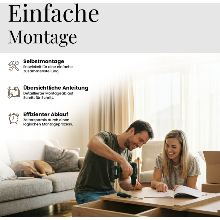 Schwebetürenschrank SKORIA mit großer Spiegelfront, Breite 240 cm, moderner Kleiderschrank, inkl. Innenausstattung und Stauraum - Kaschmir - mit Schubladen – Bild 9